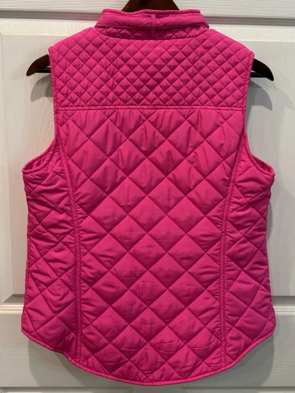 Crown and Ivy Icon Barn Chore Vest Women’s Size Large Puffer Pink Quilted - Picture 2 of 9